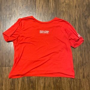 embroidered coca-cola crop top